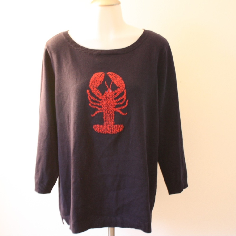 SALE! Large Talbots Navy Lobster Sweater